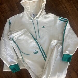 Adidas Originals Trefoil Knit Hoodie & Pants Set • Women’s XS • Excellent cond
